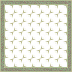Poster -  Bandana Print, silk neck scarf or kerchief square pattern design style for print on fabric, vector illustration. 