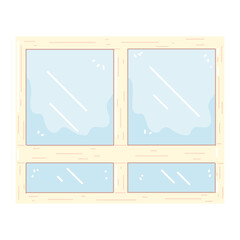 Canvas Print - window frame glass