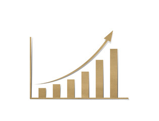 rising business Paper Chart graph, business growth