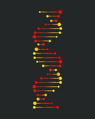 Wall Mural - Abstract structure of human DNA. Vector DNA.