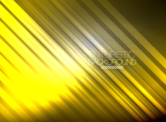 Bright neon color techno abstract background, shiny glowing neon lines in the dark background