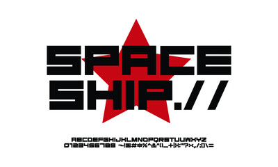 Poster - futuristic font in bold. kind of display font in rigid for title or headline on newspaper and magazine. stylish font for future things theme.