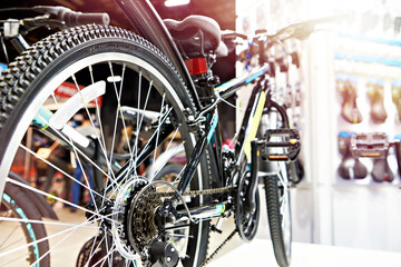 Canvas Print - Bicycle in sport goods store