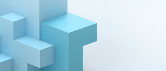 Aufkleber - Creative idea Target and succeed Concept. Puzzle game with Geometric shapes on blue .website background, banner, poster,Card-3d Rendering