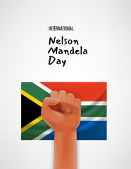 Poster - International Nelson Mandela day vector concept