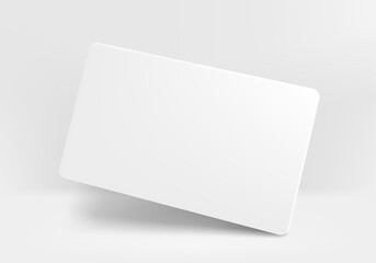 Poster - White blank business card on bright background