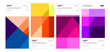 Colorful abstract geometric bauhaus and ethnic poster design template