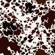 Cow skin seamless pattern. Print animal hide with brown spots on a white background. Mammals Fur texture. Design elements leather. Camouflage predator. Vector illustration.