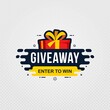Giveaway and enter to win banner sign design template