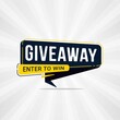 Giveaway and enter to win banner sign design template
