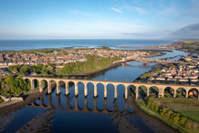 The Picturesque Town Of Berwick Upon Tweed Inn England Seen From The Air