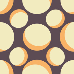 Poster - Retro colored dots vector seamless repeat pattern print background