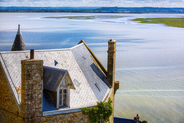 Wall Mural - Roof of Building in the Village of Saint Michael's Mount, Normandy, France