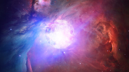 Wall Mural - abstract ethereal fantasy galaxy moon colorful background wallpaper