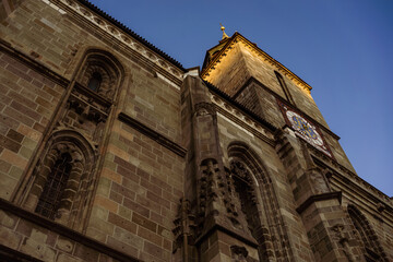 Wall Mural - Large Gothic building of the Black Church (Biserica Neagra) in Brasov, Romania