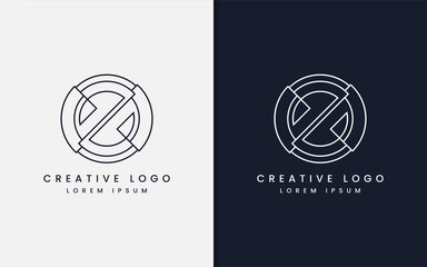 Poster - Abstract Initial Letter Z Logo with Modern Radial Line Geometric Lines Combination Logo Design. Usable for Business and Technology Company Logo.