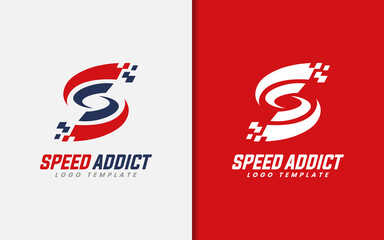 Poster - Modern Initial Letter S with Sporty Automotive Style, Abstract Graphic Logo Design Illustration.