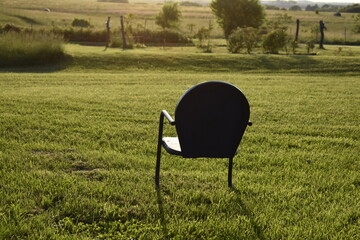 Canvas Print - Sunset Lawn Chair