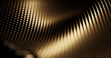 Particle drapery luxury gold 3d illustration background