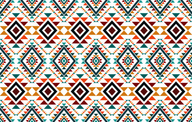 Wall Mural - ethnic aztec african seamless pattern design. geometric fabric carpet ornament native boho chevron t