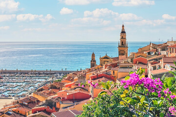 Wall Mural - the city of menton on the french riviera