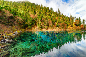 Sticker - View of the Five Coloured Pool (the Colorful Pond)