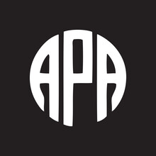 APA Letter Logo Design On Black Background.APA Creative Initials Letter Logo Concept.APA Letter Design.
