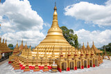 Fototapeta Most - Shwedagon pagoda at Wat Suwan Khiri ,Ranong,Thailand.Replica of Shwedagon landmark of Myanmar.