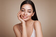 © Oleg Gekman - Portrait beautiful young woman with clean fresh skin. Model with healthy skin, close up portrait. Cosmetology, beauty and spa