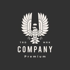 Wall Mural - condor bird of prey hipster vintage logo vector icon illustration