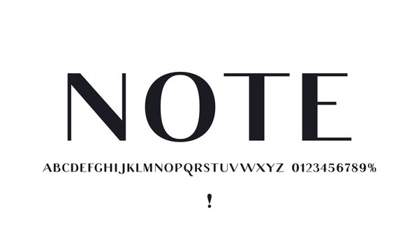 Sans serif font in classic style