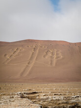 Candelabra Geoglyph, Landscape In Paracas National Park
