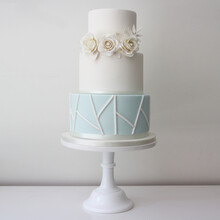 Modern Wedding Cake With Textures And Detailing