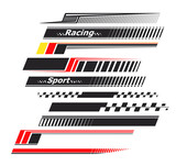 Fototapeta Zachód słońca - Sports stripes, car stickers. Racing decals for tuning.