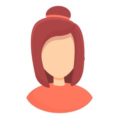 Poster - Anonymous hidden girl icon. Cartoon of Anonymous hidden girl vector icon for web design isolated on white background