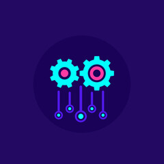 Poster - automation concept, vector