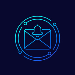 Poster - mail notification thin line icon