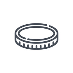 Poster - coin line icon. coin payment vector outline sign.