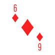 Illustration for diamond poker card.