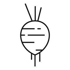Poster - Farm beet icon, outline style