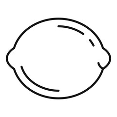 Poster - Lemon fruit icon, outline style