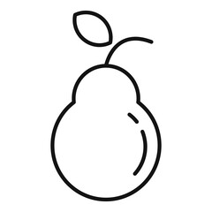 Poster - Farm pear icon, outline style