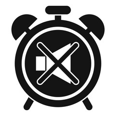 Poster - No alarm clock icon, simple style