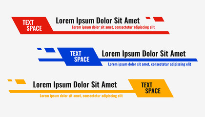 Wall Mural - flat style modern lower third template design