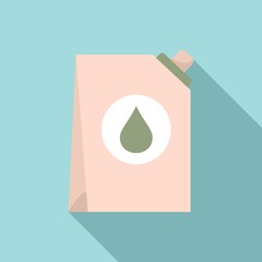 Wall Mural - Softener drop pack icon, flat style