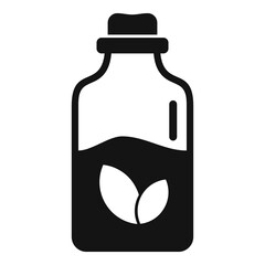 Sticker - Essential oils pot icon, simple style