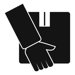 Poster - Parcel home delivery icon, simple style