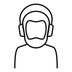 Poster - Podcast speaker icon, outline style