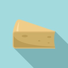 Canvas Print - Cheese parmesan icon, flat style