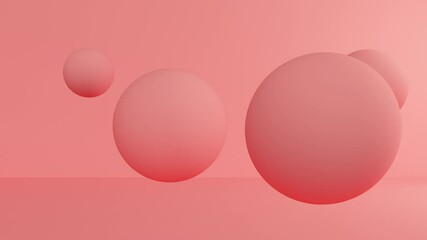 Poster - Abstract coral background with balloons. Backdrop design for product promotion